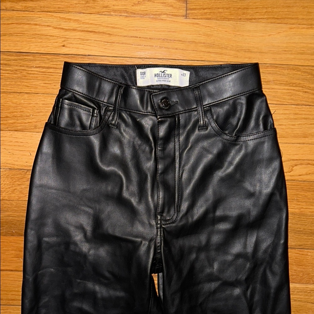 Hollister leather pants